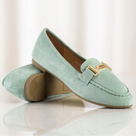 Anesia Paris Mocassins élégants vert 1
