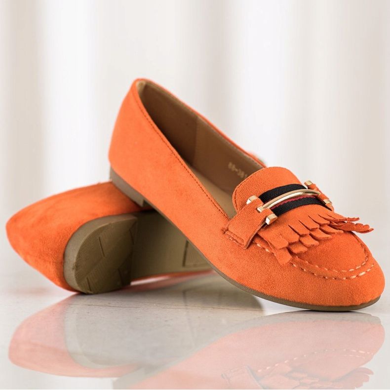 Anesia Paris Mocassins élégants orange 1