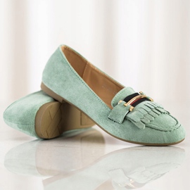 Anesia Paris Mocassins élégants vert 1