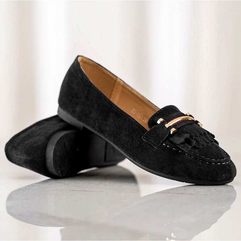 Anesia Paris Mocassins élégants noir 1