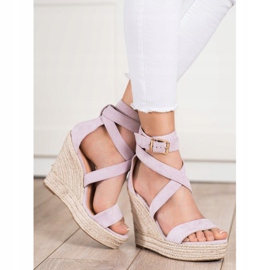 SHELOVET Espadrilles Sandales Avec Boucle violet 1