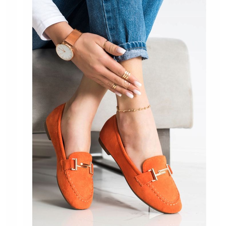 Anesia Paris Mocassins élégants orange 2