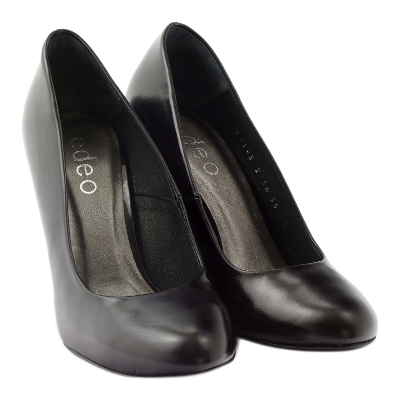 Edeo Escarpins noirs sur un pilier le noir 4 Edeo Escarpins noirs sur un pilier le noir 4