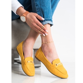 Anesia Paris Mocassins en daim élégants jaune 2