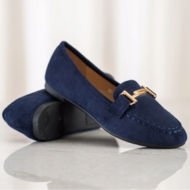 Anesia Paris Mocassins élégants bleu marine bleu 1