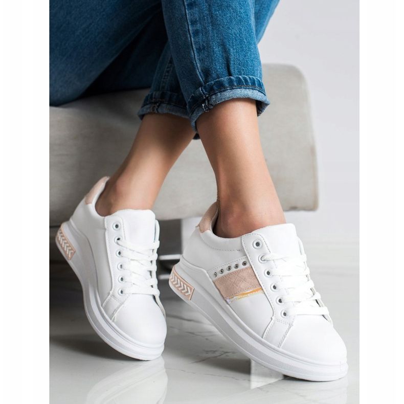 SHELOVET Baskets décontractées blanc 1