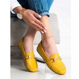 Queentina Mocassins élégants avec zircone cubique jaune 3
