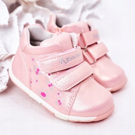 Apawwa Richelieus Enfant Avec Velcro Rose Milo 1 Apawwa Richelieus Enfant Avec Velcro Rose Milo 1