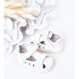 Apawwa Sandales Enfant Avec Velcro Fleurs Blanches 1