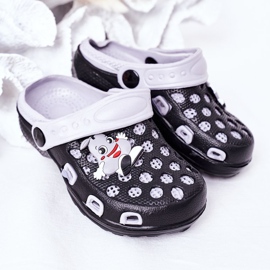 Chaussons Mousse Enfant Kroks Noir-Gris Jupiter 2
