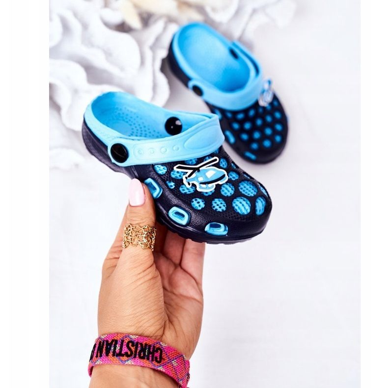 Chaussons Mousse Enfant Crocs Bleu Marine Jupiter 2
