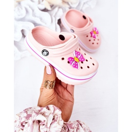Chaussons Mousse Enfant Crocs Rose Lazy Day 2