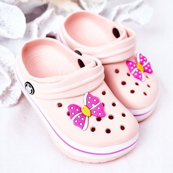 Chaussons Mousse Enfant Crocs Rose Lazy Day 1