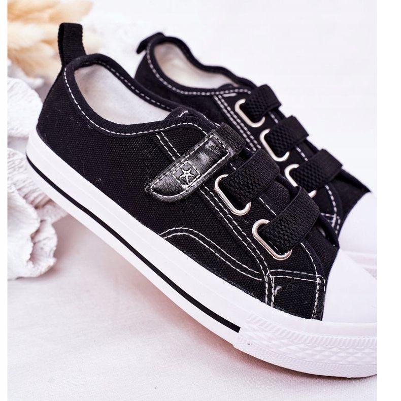 EVE Baskets noires pour enfants Avengers avec velcro le noir 1