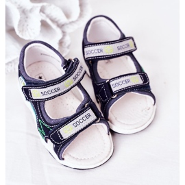 EVE Sandales De Football Enfant Bleu Marine Avec Velcro multicolore 2