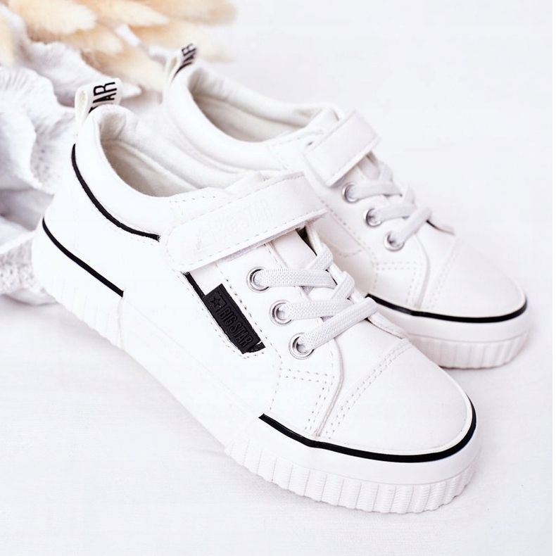 Baskets Enfant Avec Velcro Big Star HH374028 Blanc blanche 1