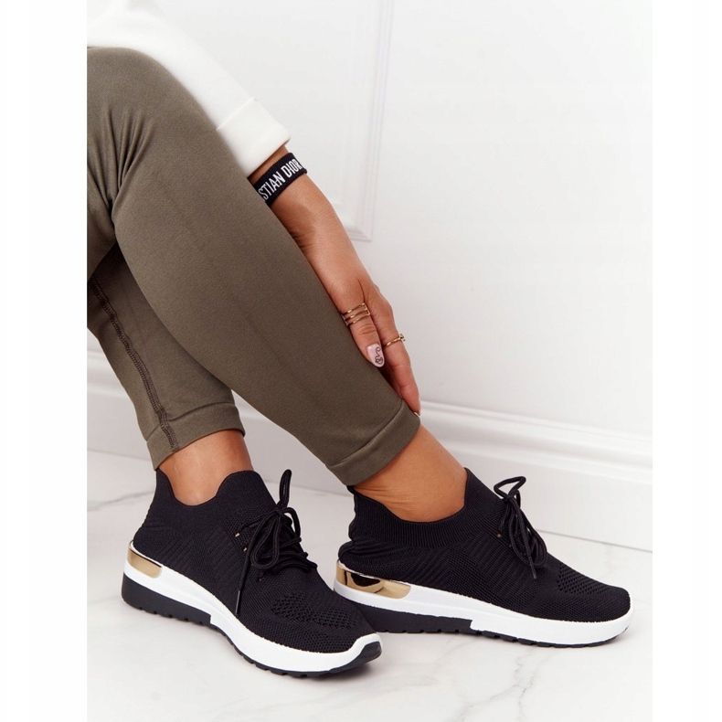 PG1 Chaussures De Sport Baskets Sur Compensées Noir Adeyla blanche le noir 2