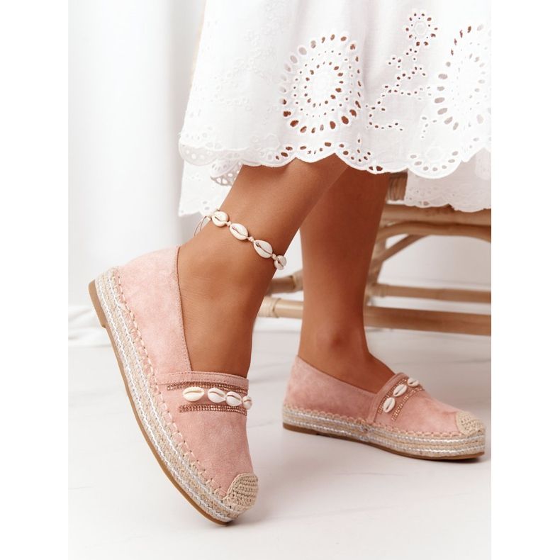 PG1 Espadrilles Sur Plateforme Avec Coquillage Rose 2