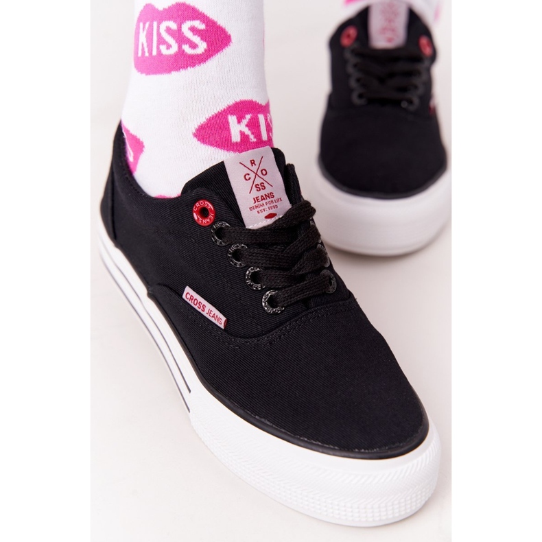 Baskets Femme On The Cross Jeans FF2R4002C Czarme plateforme noir 1