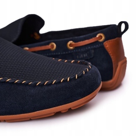 Mocassins Décontractés en Daim GOE HH1N4019 Bleu Marine brun 3