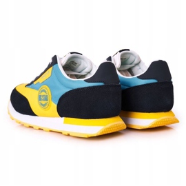 Chaussures de sport pour hommes en mousse à mémoire Big Star HH174249 jaune-bleu multicolore 1