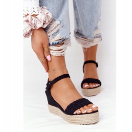 PS1 Sandales compensées noires Balearic 2