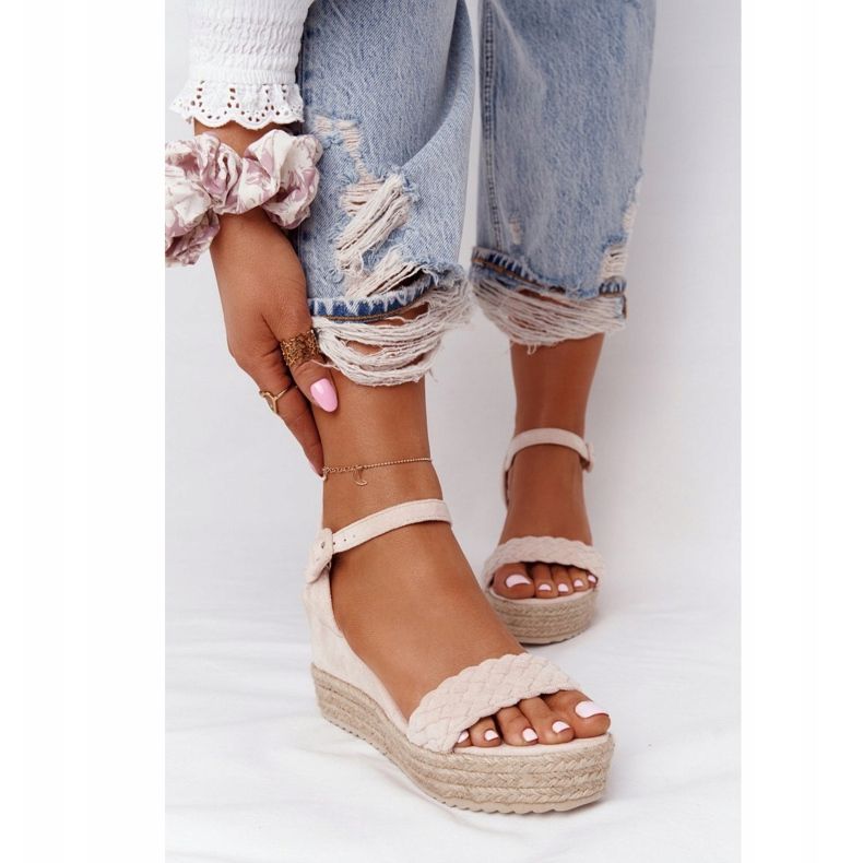 PS1 Sandales compensées beiges Baléares 1