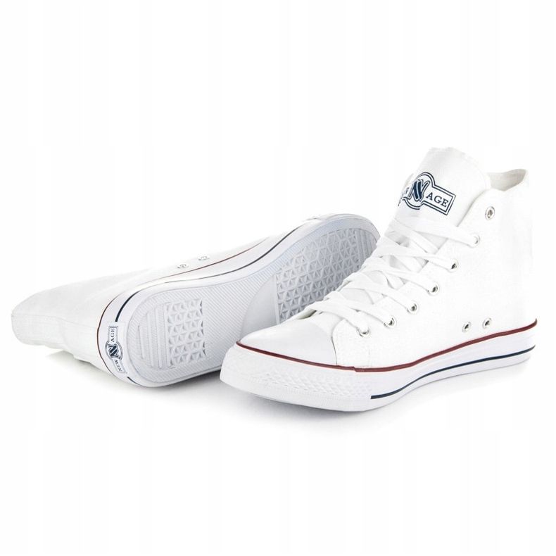 Baskets montantes New Age blanc 2