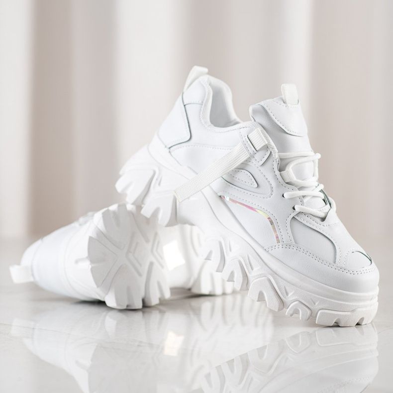 SHELOVET Baskets mode blanches 1