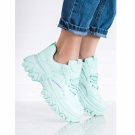 SHELOVET Baskets mode menthe vert 1