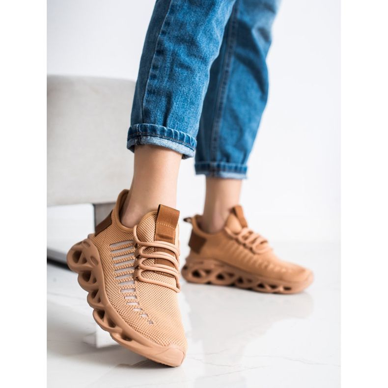 SHELOVET Baskets mode marron brun 2 SHELOVET Baskets mode marron brun 2