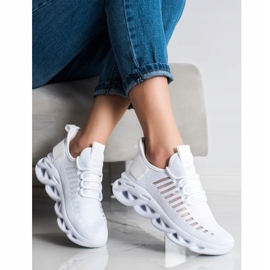 SHELOVET Baskets mode blanches 3