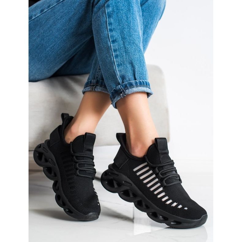 SHELOVET Baskets mode noires le noir 1