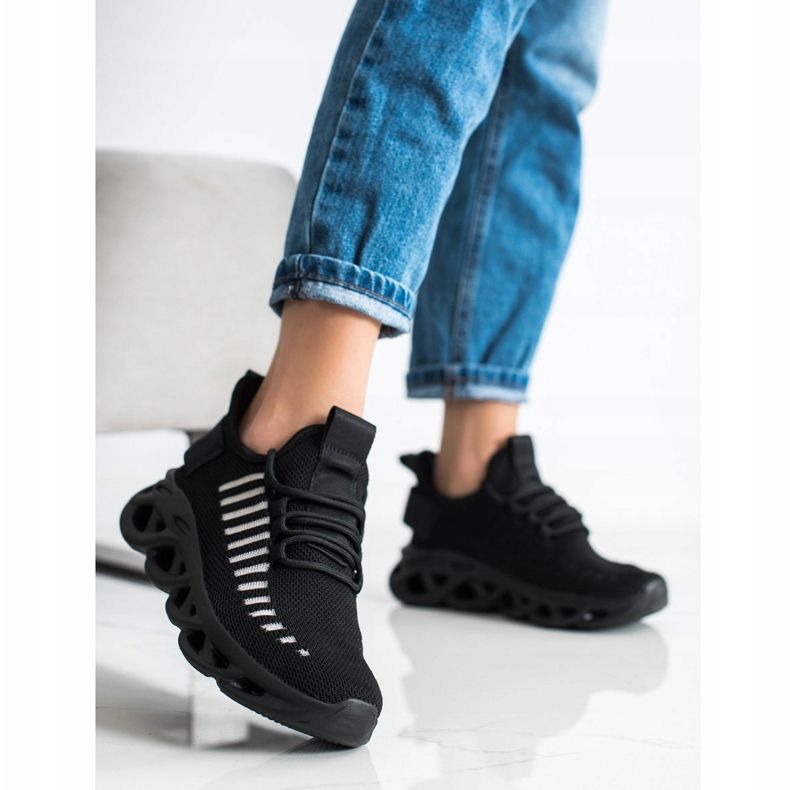 SHELOVET Baskets mode noires le noir 2