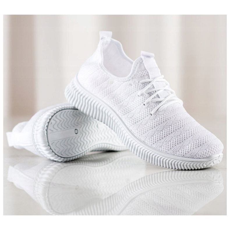 SHELOVET Chaussures de sport légères en textile blanc 1