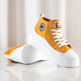 SHELOVET Baskets hautes jaunes 1