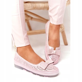 Ballerines Écologiques Cuir Rio Flore Rose 4