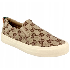 Baskets Logged Femme Slip-On Khaki Challenge beige brun 6