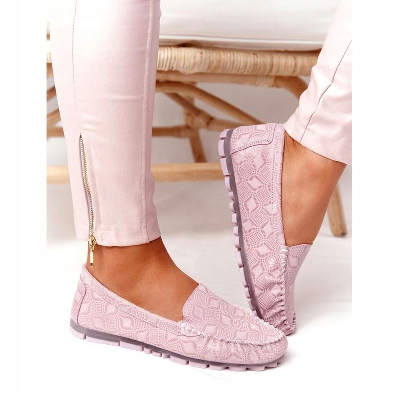 Mocassins Cuir Écologique Rio Flore Rose 5 Mocassins Cuir Écologique Rio Flore Rose 5