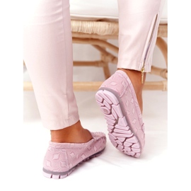 Mocassins Cuir Écologique Rio Flore Rose 4