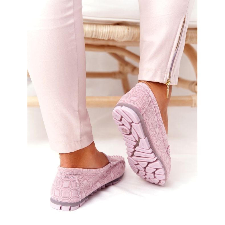 Mocassins Cuir Écologique Rio Flore Rose 4 Mocassins Cuir Écologique Rio Flore Rose 4