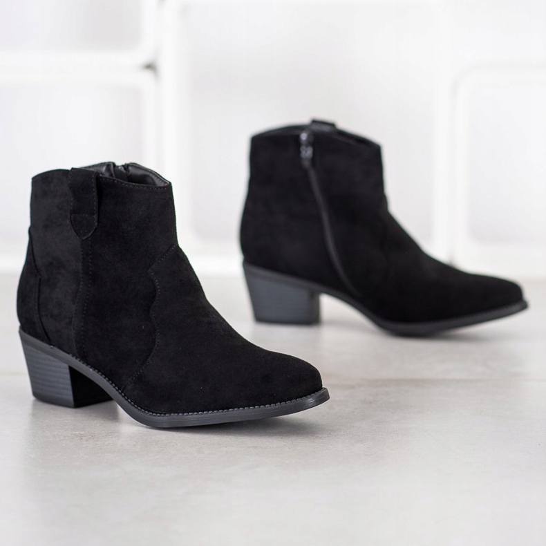 Cm Paris Bottes de cowboy classiques le noir 1