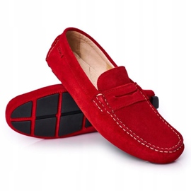 Mocassins décontractés en daim GOE HH1N4066 Rouge 1