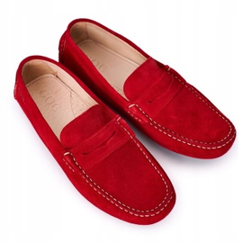 Mocassins décontractés en daim GOE HH1N4066 Rouge 2