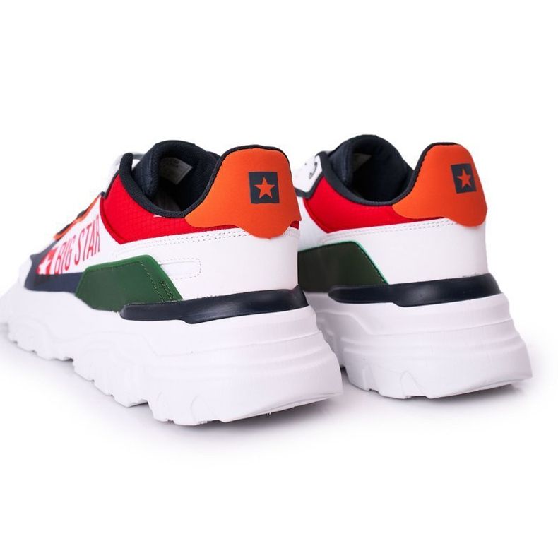 Chaussures de sport pour hommes Memory Foam Big Star HH174208 Blanc et bleu marine multicolore 1