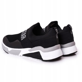 Chaussures de sport pour hommes Slip-On Memory Foam Big Star HH174148 Noir blanc 1