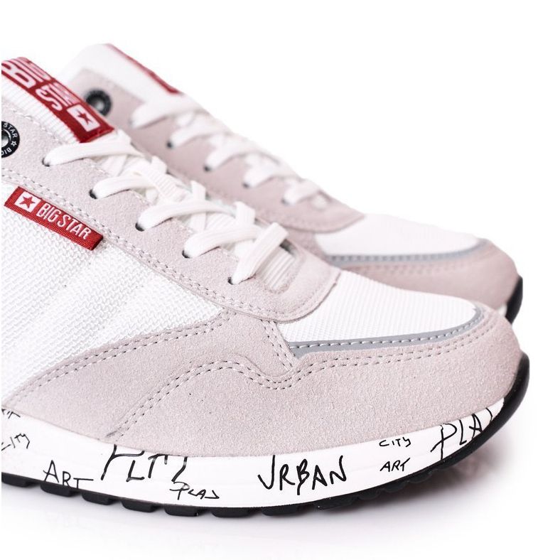 Chaussures de sport pour hommes Memory Foam Big Star FF174208 Blanc-Gris 1