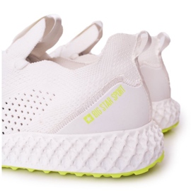Chaussures de sport pour hommes en mousse à mémoire Big Star FF174235 Blanc-Lime blanche vert 1