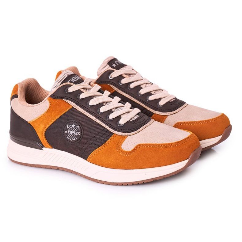 NEWS Chaussures de sport homme Baskets Jaune-Marron Harold brun multicolore 1