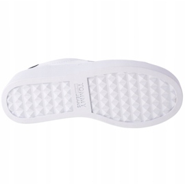 Tommy Hilfiger Iconic Leather Flatform chaussures en EN0EN01113-YBR blanc bleu marine 3